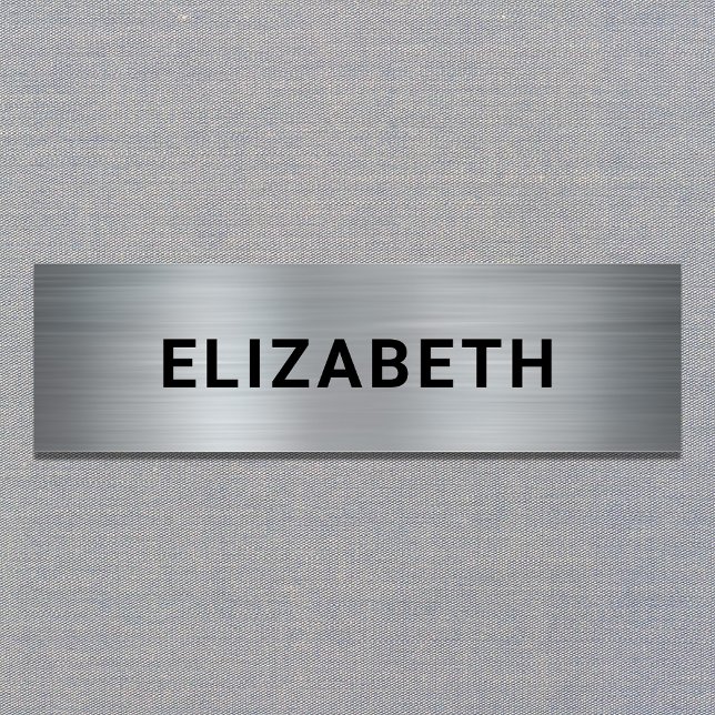Modern Silber Namensschild (Von Creator hochgeladen)