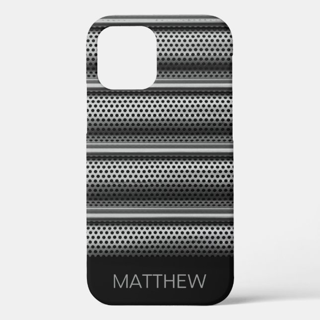 Modern Silver Monogram Case-Mate iPhone Hülle (Rückseite)