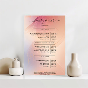 Modern Simpel Salon Preisliste Poster