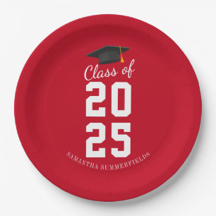Modern Simple Abschluss 2025 Grad Party Pappteller
