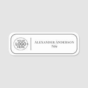 Modern Simple Add Your Logo Minimalistisch Divisio Namensschild