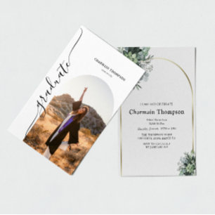 Modern Simple Arch Photo Graduation Einladung