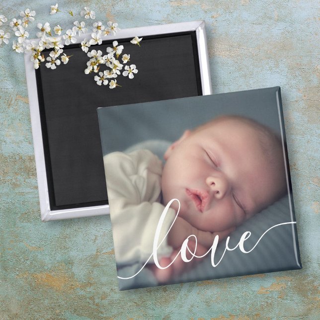 Modern Simple Baby Foto Script Magnet (Modern Simple Baby Photo Script Magnet)