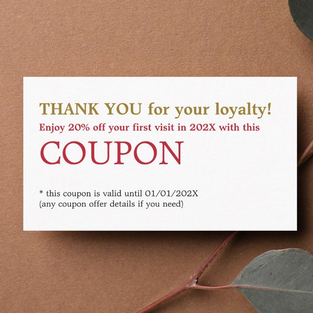 Modern Simple Beauty Salon Danke Coupon (Von Creator hochgeladen)