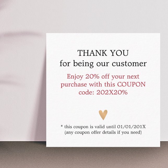 Modern Simple Beauty Salon Danke Coupon (Von Creator hochgeladen)