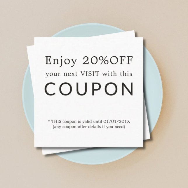 Modern Simple Beauty Salon Discount Coupon (Von Creator hochgeladen)
