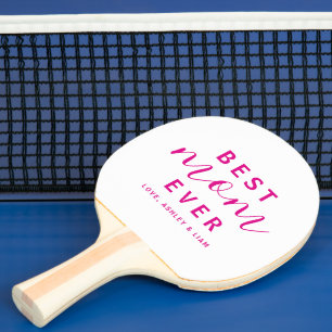 Modern Simple Best Mama je Hot Pink Script Tischtennis Schläger