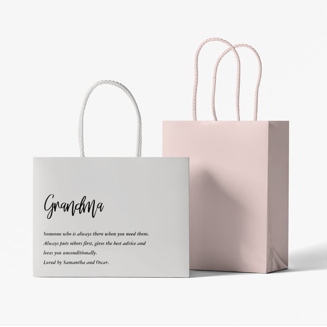 Modern Simple Best Oma jemals Best Beauty Gift Große Geschenktüte (Von Creator hochgeladen)
