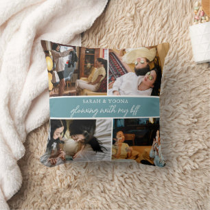 Modern Simple Bestfriends 4 Foto Trendy Simple Kissen