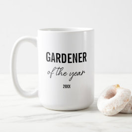 Modern Simple Black Typography Custom Gardener Kaffeetasse