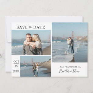 Modern Simple Black Wedding Elegant Save The Date