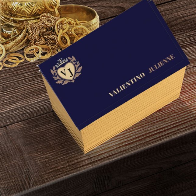 Modern Simple blue navy Minimalist Professional  Magnetische Visitenkarte (Von Creator hochgeladen)