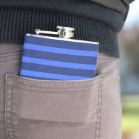 Modern Simple Blue Navy Two Tone Strip Name