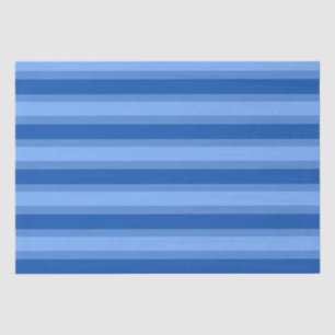 Modern Simple Blue Navy Two Tone Strip Name Seidenpapier