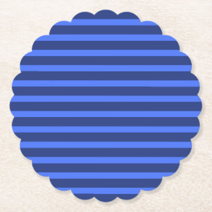 Modern Simple Blue Navy Two Tone Strip Name Untersetzer