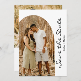 Modern Simple Boho Save the Date Card Einladung