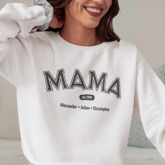 Modern Simple Bold Typografy Mama Sweatshirt (Von Creator hochgeladen)