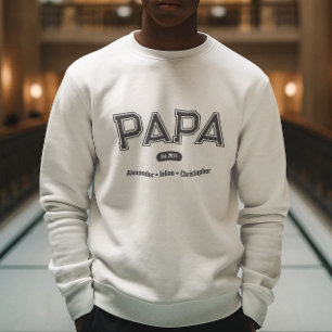 Modern Simple Bold Typografy Papa Sweatshirt