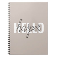 Modern Simple Brown Hallo und Sie nennen