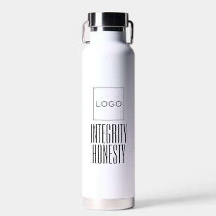 Modern Simple Business Logo, Foto und Werte Trinkflasche