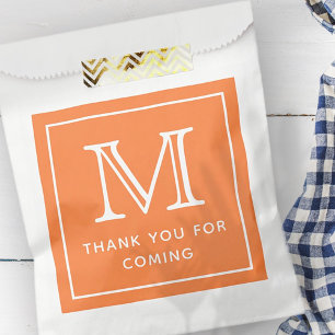 Modern Simple Chic Monogram Vielen Dank, dass Sie  Geschenktütchen