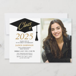 Modern Simple Class of 2023 Foto Graduation Party Einladung