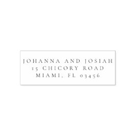 Modern Simple Classic Wedding Return Address Permastempel