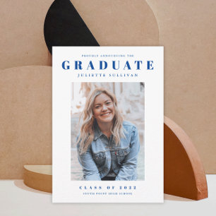 Modern Simple Clean Photo Graduation Party Einladung