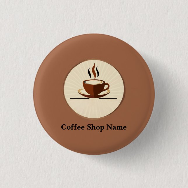 Modern Simple Coffee Shop beruflich Button (Vorderseite)