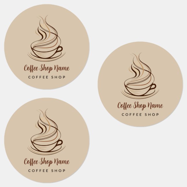 Modern Simple Coffee Shop beruflich Etiketten (Gruppe)