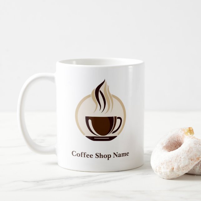 Modern Simple Coffee Shop beruflich Kaffeetasse (Mit Donut)