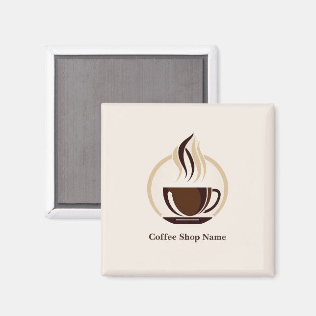 Modern Simple Coffee Shop beruflich Magnet (Vorderseite/Rückseite)