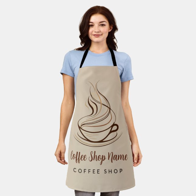 Modern Simple Coffee Shop beruflich Schürze (Getragen)