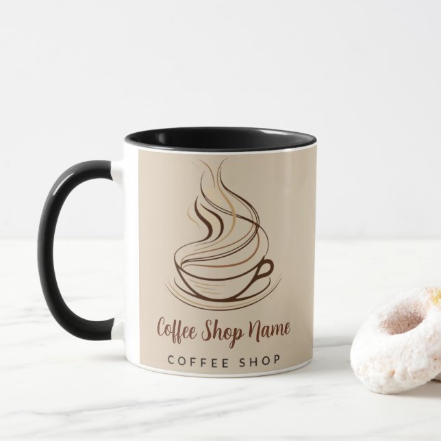 Modern Simple Coffee Shop beruflich Tasse (Mit Donut)