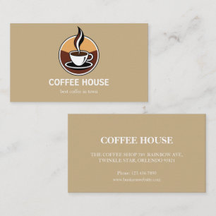 Modern Simple Coffee Shop Visitenkarte