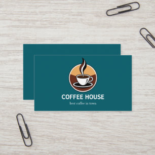 Modern Simple Coffee Shop Visitenkarte