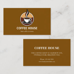 Modern Simple Coffee Shop Visitenkarte