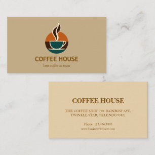 Modern Simple Coffee Shop Visitenkarte