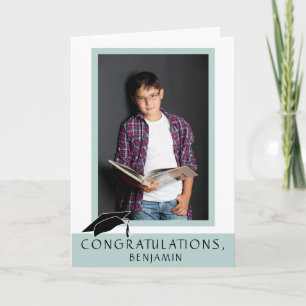 Modern Simple Congratulations Graduation Photo Karte