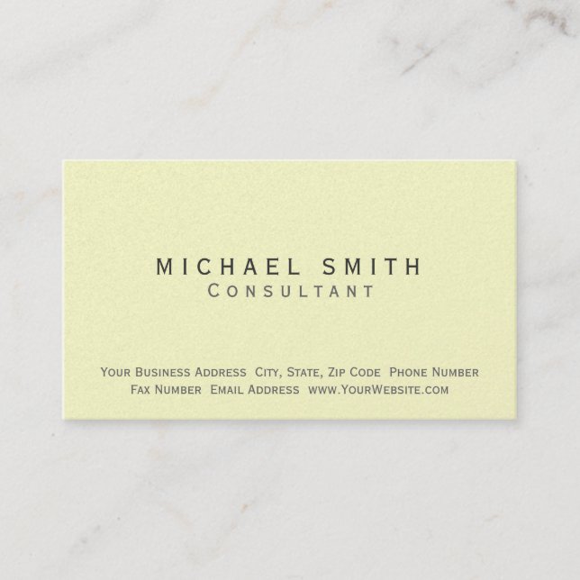Modern Simple Consultant Business Card Visitenkarte (Vorderseite)