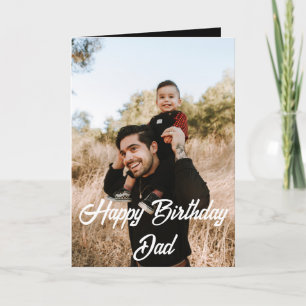 Modern Simple Custom Foto Happy Birthday Vater Karte
