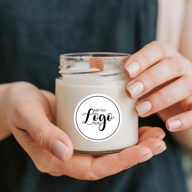 Modern Simple Custom Logo Scented Candle | Profess Runder Aufkleber (Von Creator hochgeladen)