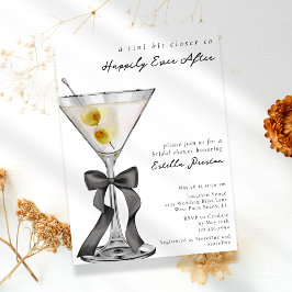Modern Simple Dirty Martini Cocktail Brautparty Einladung