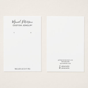 Modern Simple Earring Juwelier Display Card