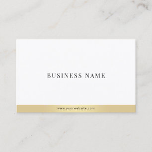 Modern Simple Elegant Gold Weißes Berufliches Coo Visitenkarte