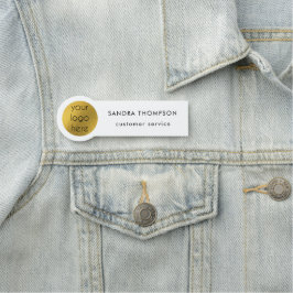 Modern Simple Employee Name Business Logo Namensschild