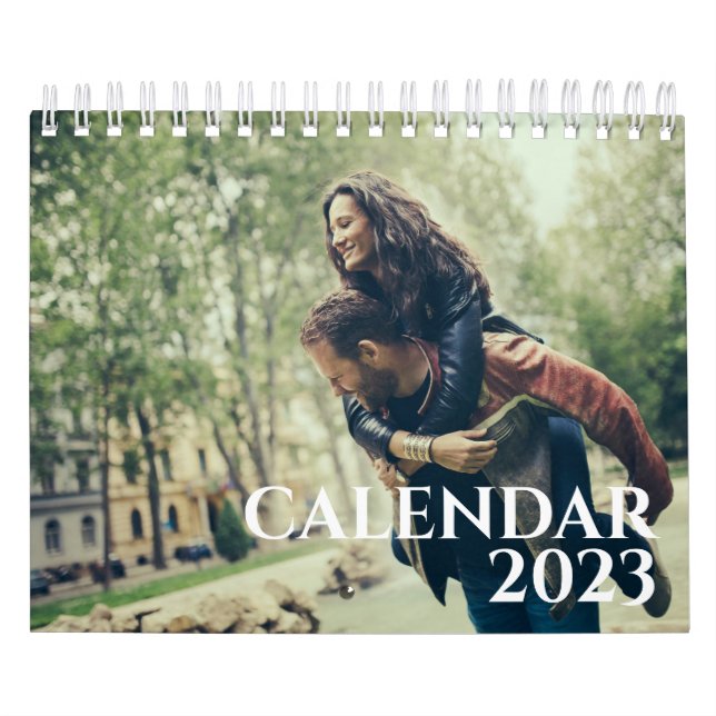 Modern Simple Family Collage Foto 2023 Calendar Kalender (Titelbild)