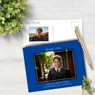 Modern Simple Foto Abschluss Vielen Dank Postkarte