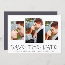 Modern Simple Foto Collage Save the Date Card