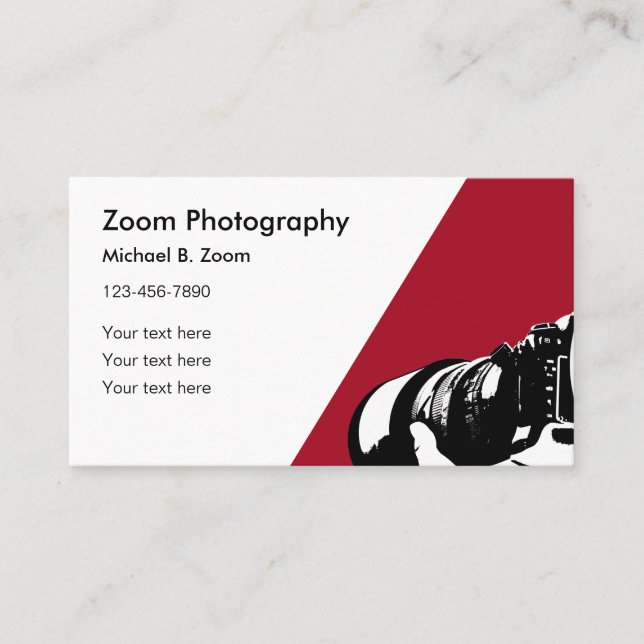 Modern Simple Fotografy Business Cards Visitenkarte (Vorderseite)